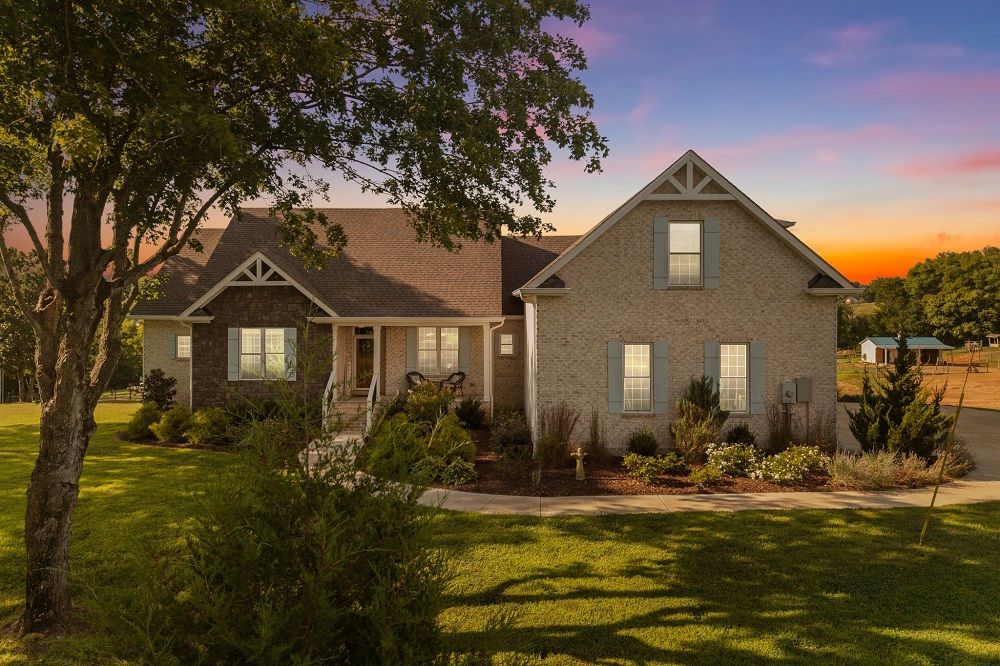 All-Brick Country Retreat With Rolling Pastures