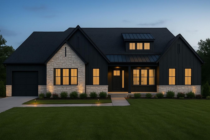 Custom Ranch with Basement on Waterfront Lot